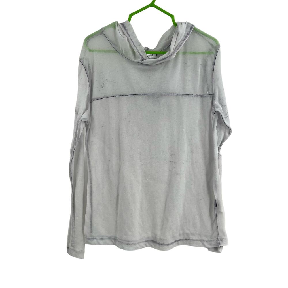 Joah Love Lightweight‎ Sheer Hooded Long Sleeve Tee Size 5
